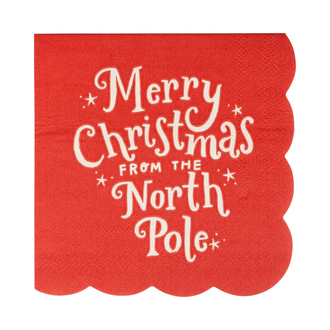 Merry Christmas from the North Pole Napkins
