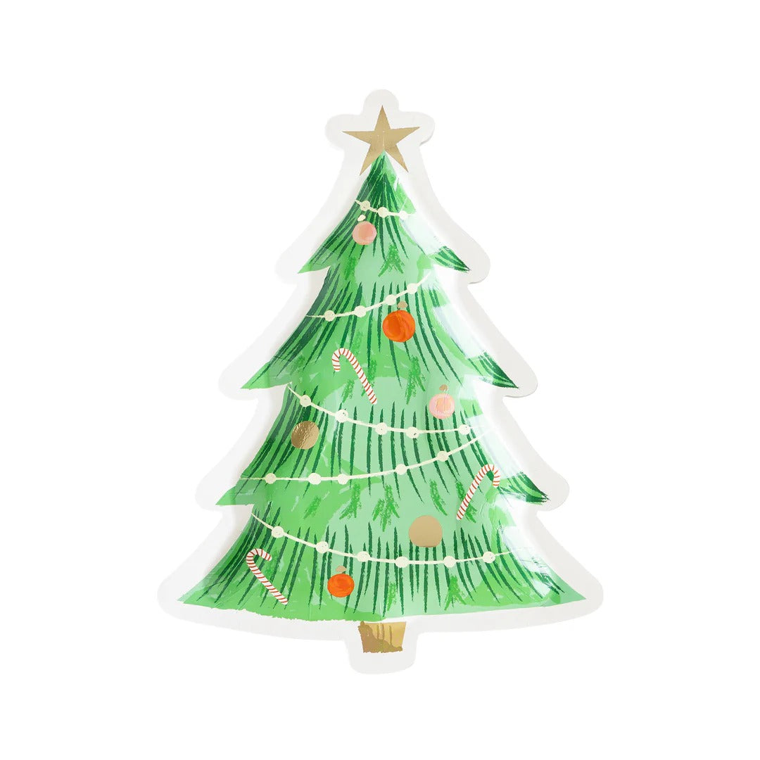 Christmas Tree Party Plates