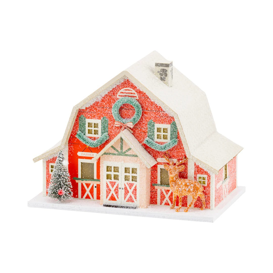 Christmas Village Reindeer Barn