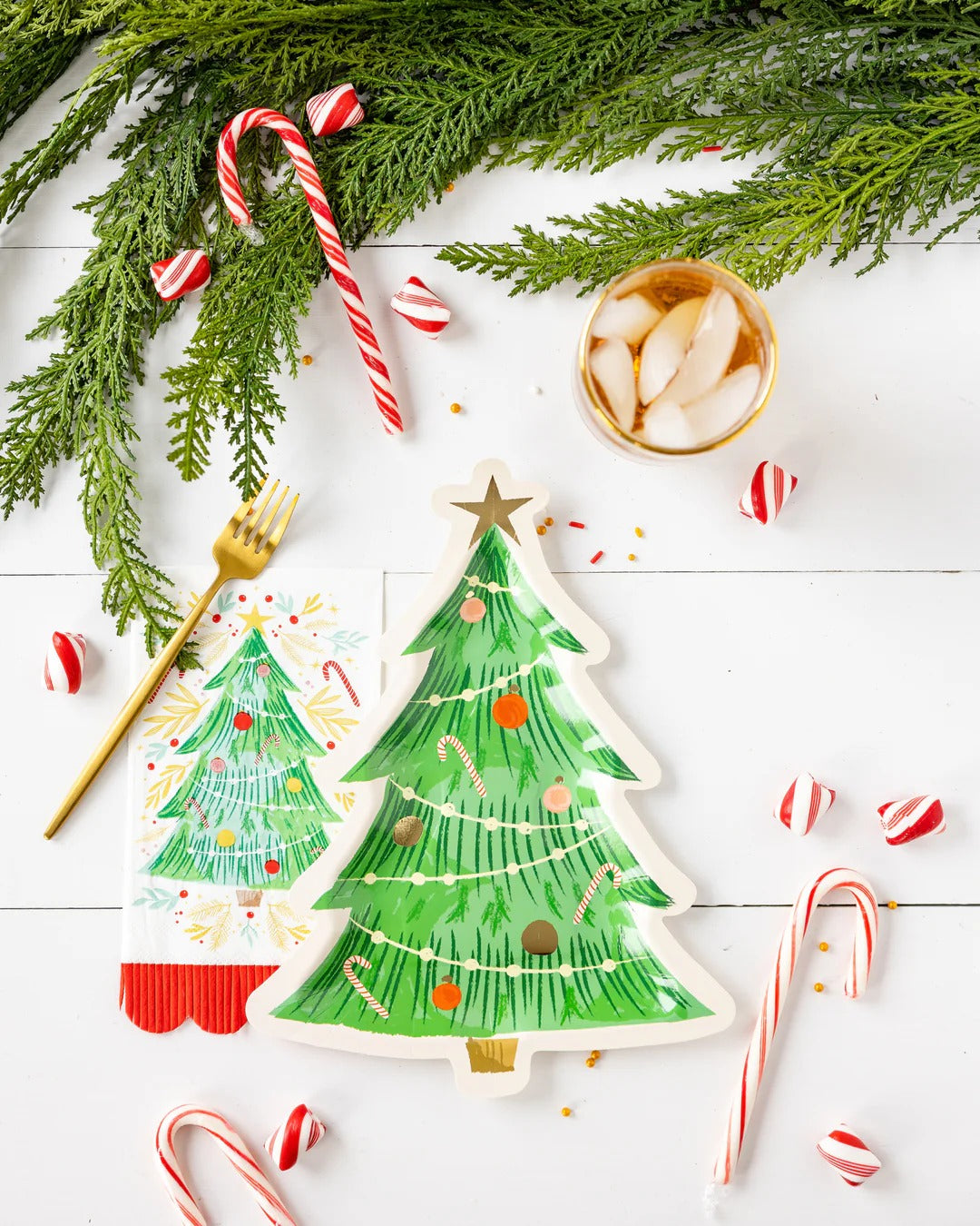 Christmas Tree Party Plates