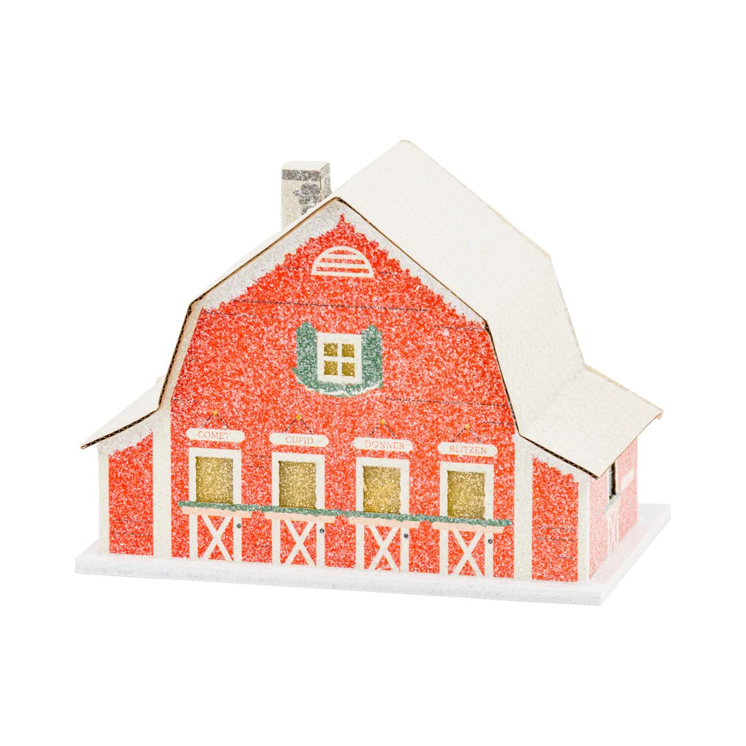 Christmas Village Reindeer Barn