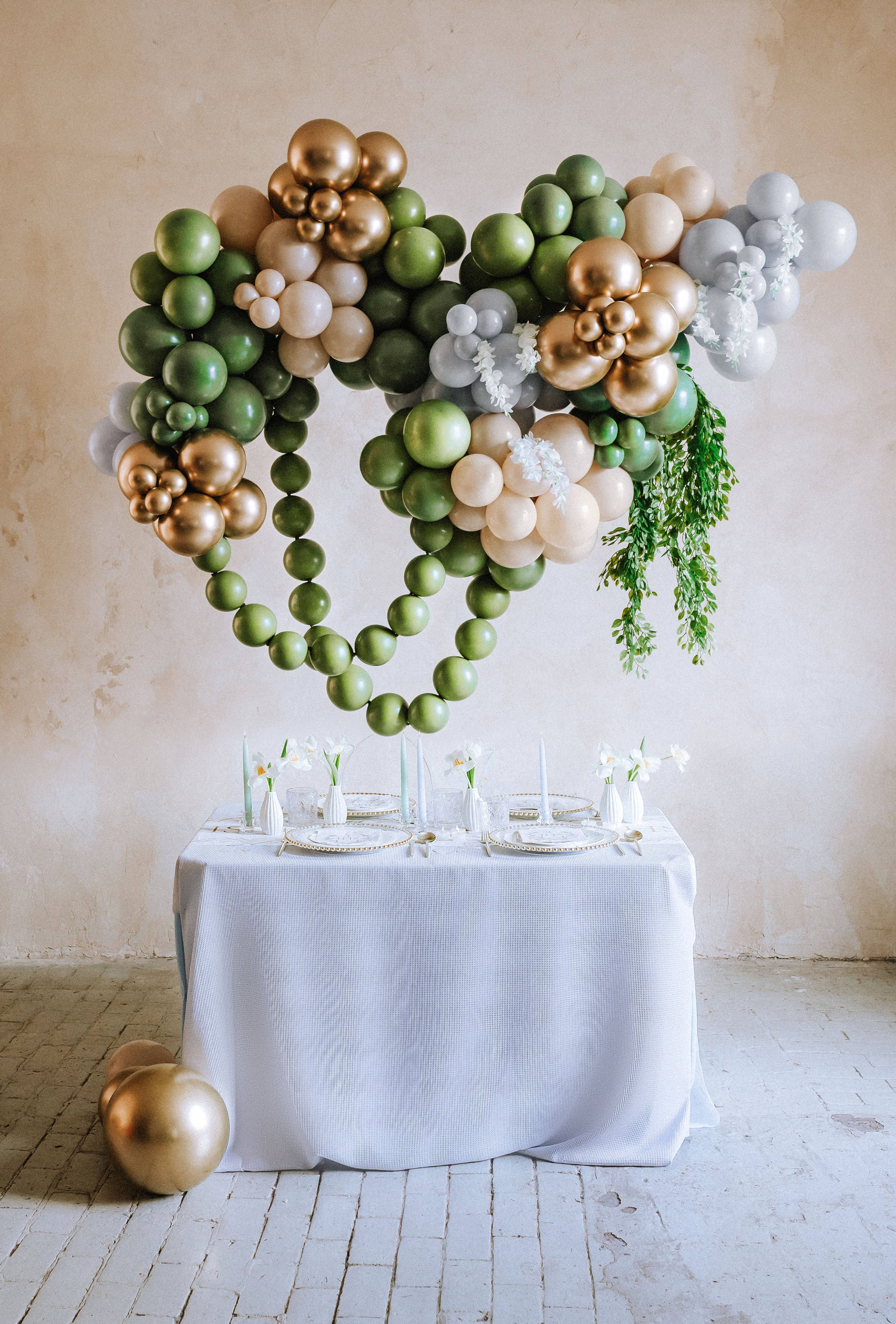 Party Deco Rosemary Green Latex Balloons