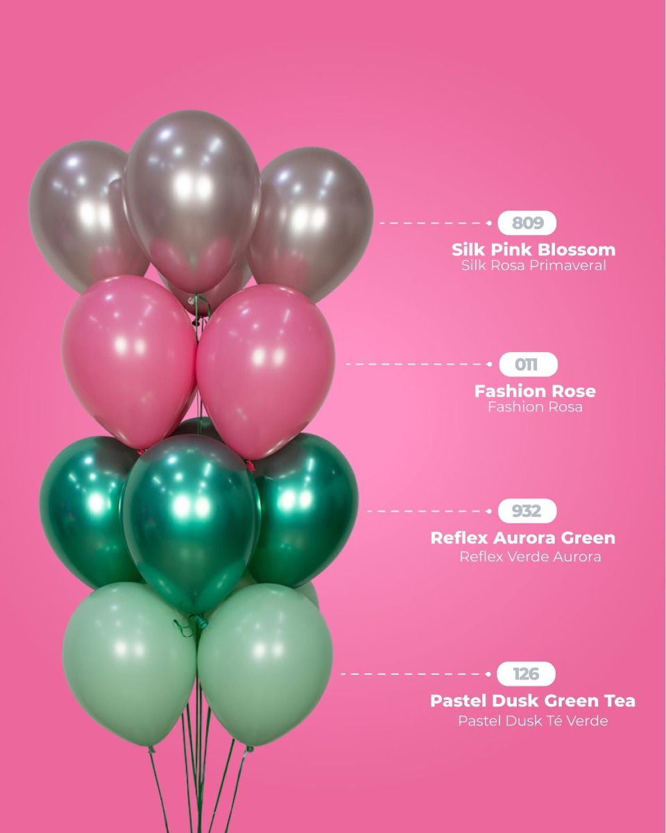 Sempertex Metallic Reflex Aurora Green 932 Latex Balloons Sempertex