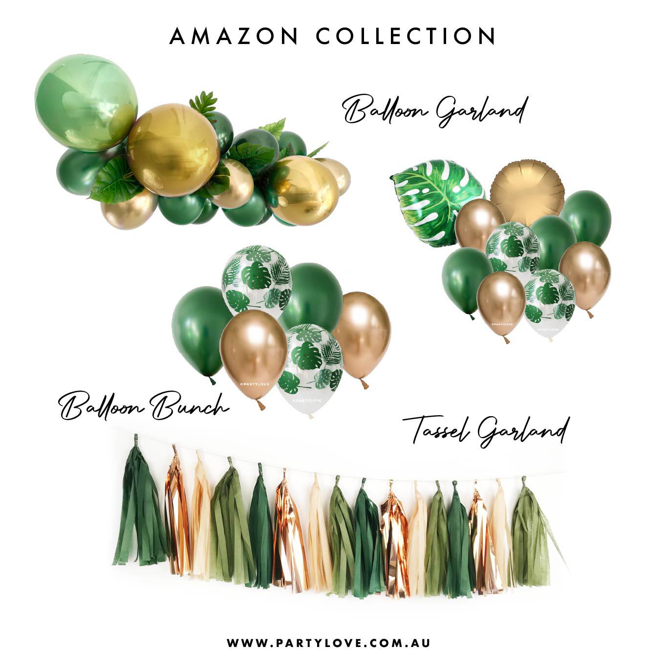 Amazon Tropical Palm Leaf Balloon Bouquet (10 Pack) Party Love