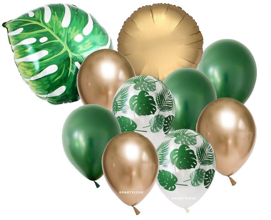 Amazon Tropical Palm Leaf Balloon Bouquet (10 Pack) Party Love