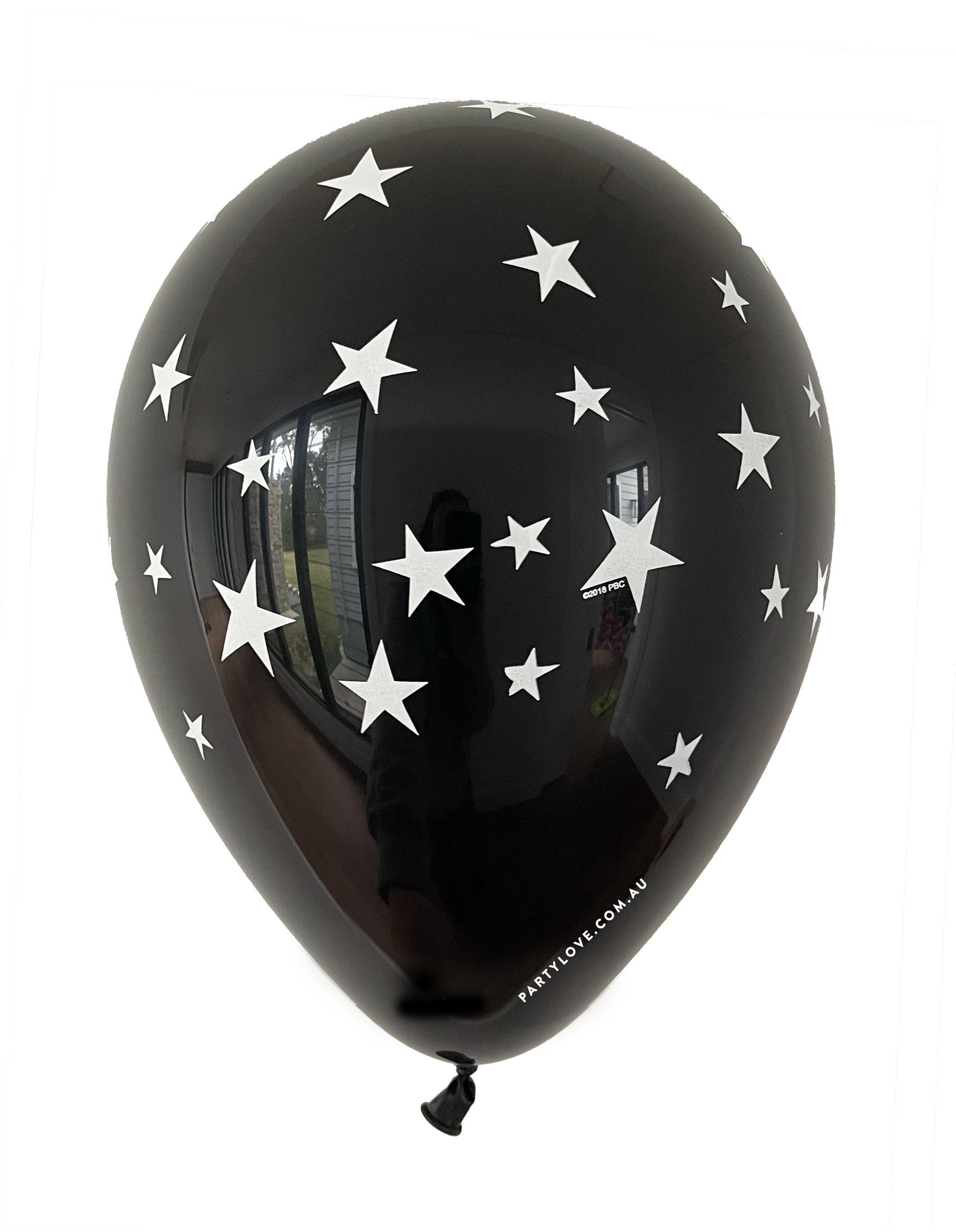 Qualatex Black Stars Latex Balloons Qualatex Latex