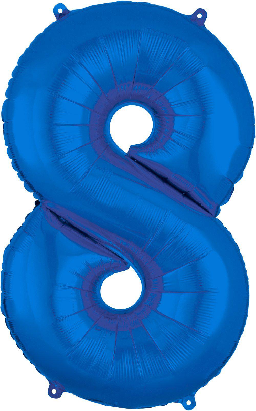 Blue Foil Number Balloon 66cm Anagram