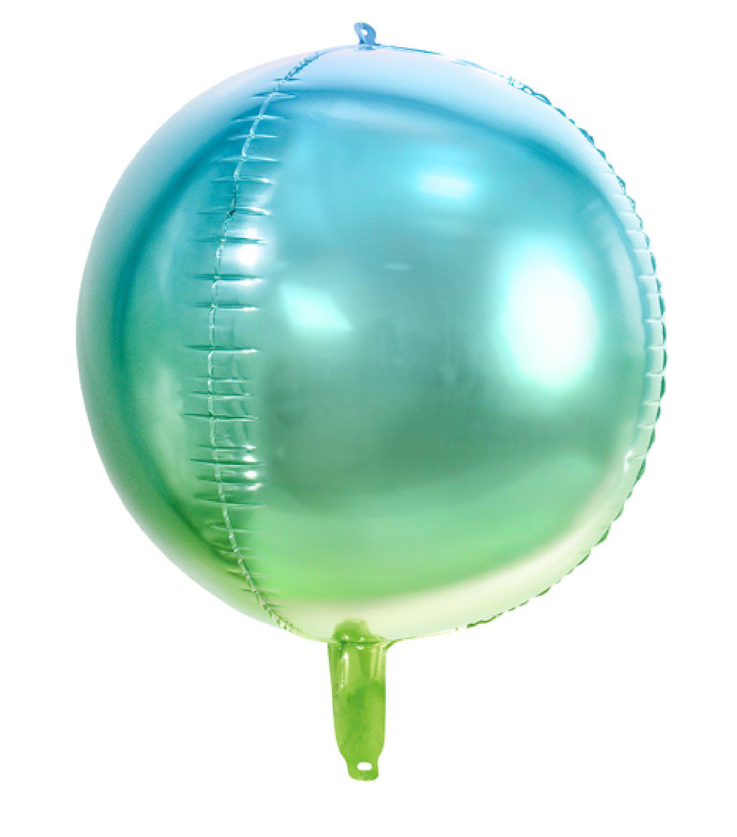 Blue & Green Foil Orbz Ball Balloon 35cm Party Deco