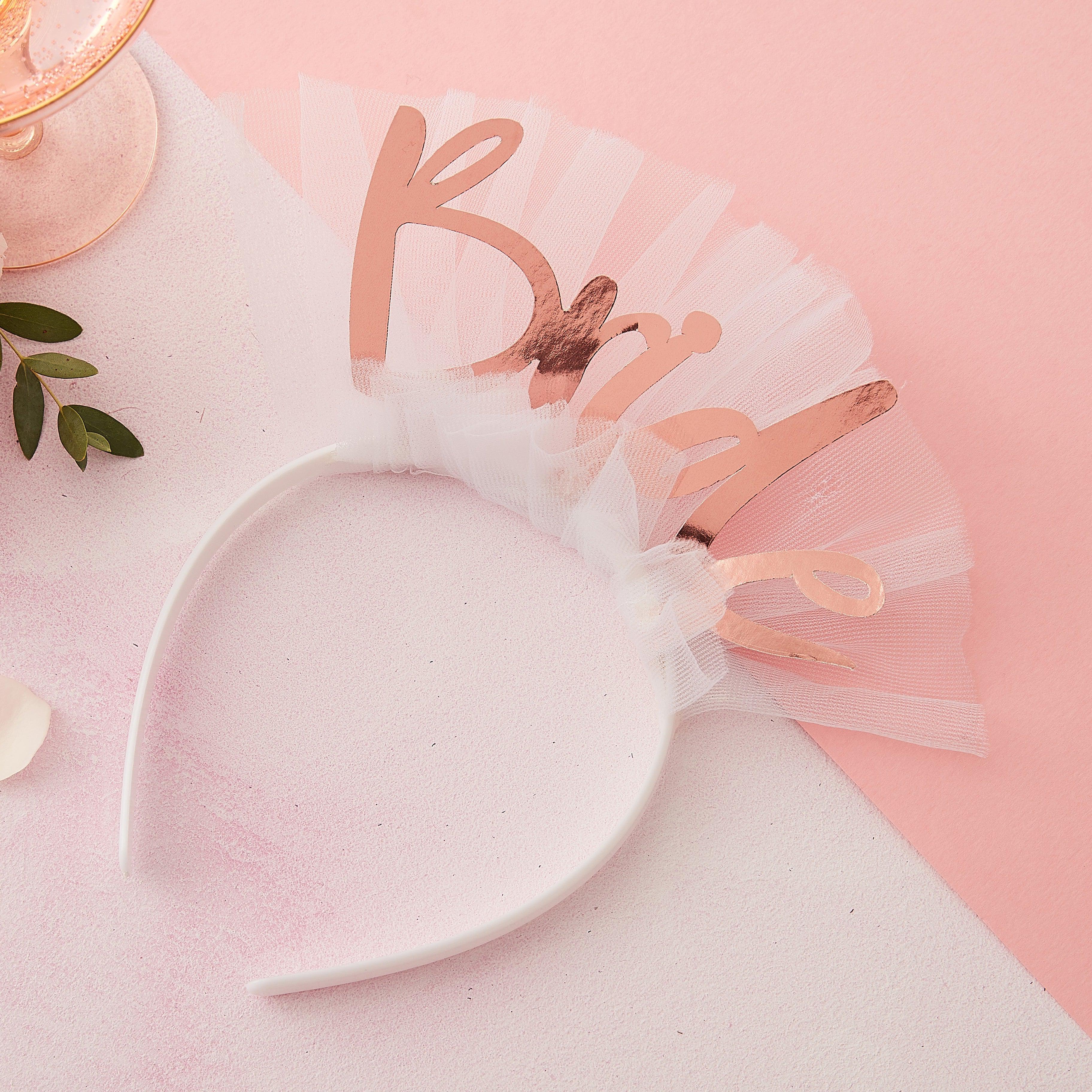 Bride To Be Hen Party Veil Headband Ginger Ray