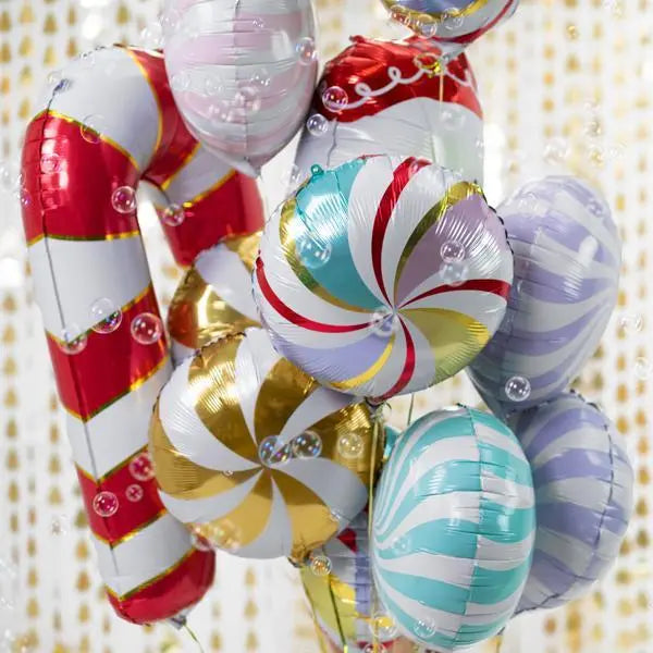 Candy Cane Foil Balloon 82cm Party Deco