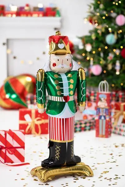 Christmas Standing foil balloon Nutcracker, 34x85cm Party Deco