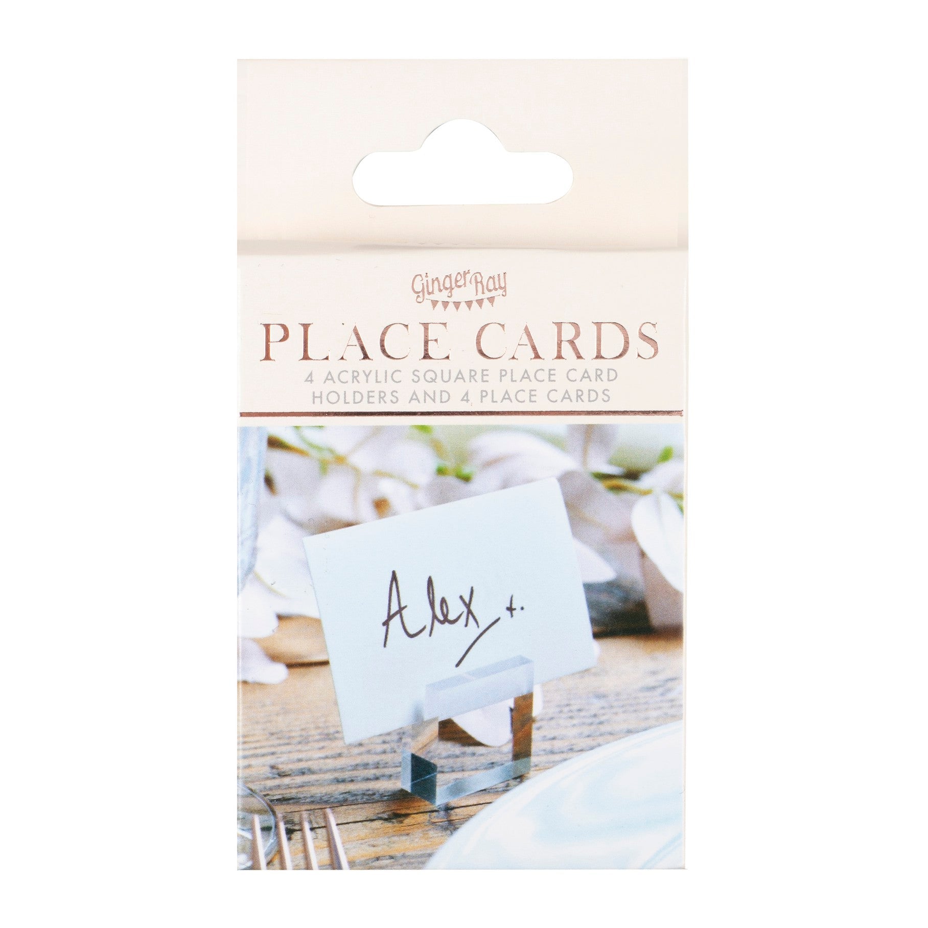 Clear Acrylic Place Card Holders (4 Pack) Ginger Ray