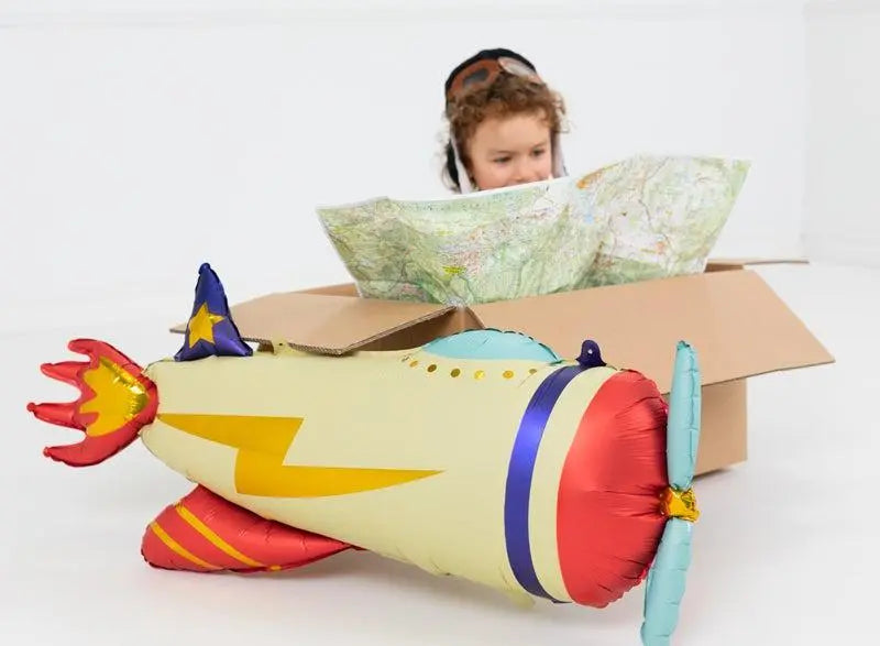 Foil Plane Balloon 91cm Party Deco