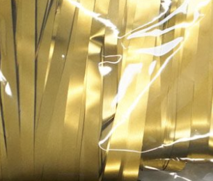 Gold Chrome Satin Metallic Foil Curtain (1m x 2.4m) Backdrop Streamers Party Love