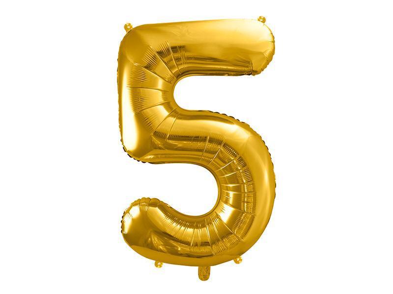 Gold Foil Number Balloon 86cm Party Love
