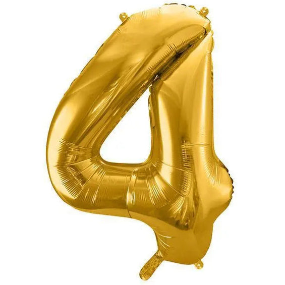 Gold Foil Number Balloon 86cm Party Love