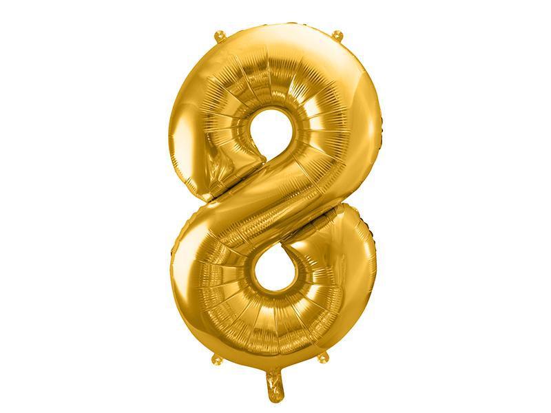 Gold Foil Number Balloon 86cm Party Love