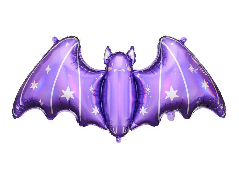 Halloween Purple Bat Foil Balloon (119cm) Party Deco