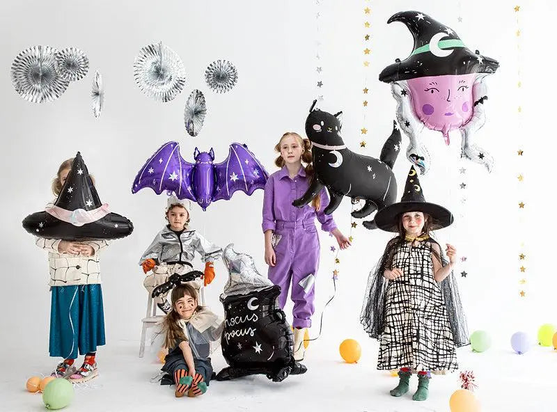 Halloween Purple Bat Foil Balloon (119cm) Party Deco