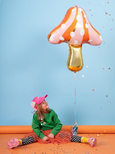 Mushroom Foil Balloon 75cm Party Deco