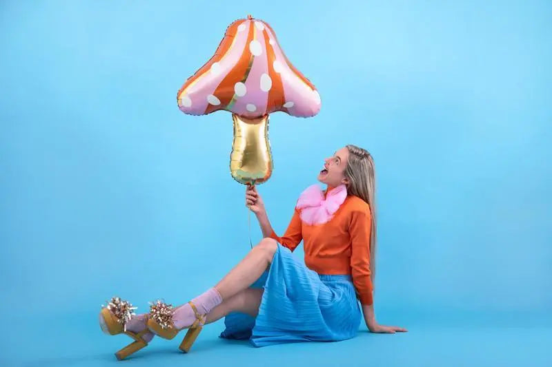 Mushroom Foil Balloon 75cm Party Deco