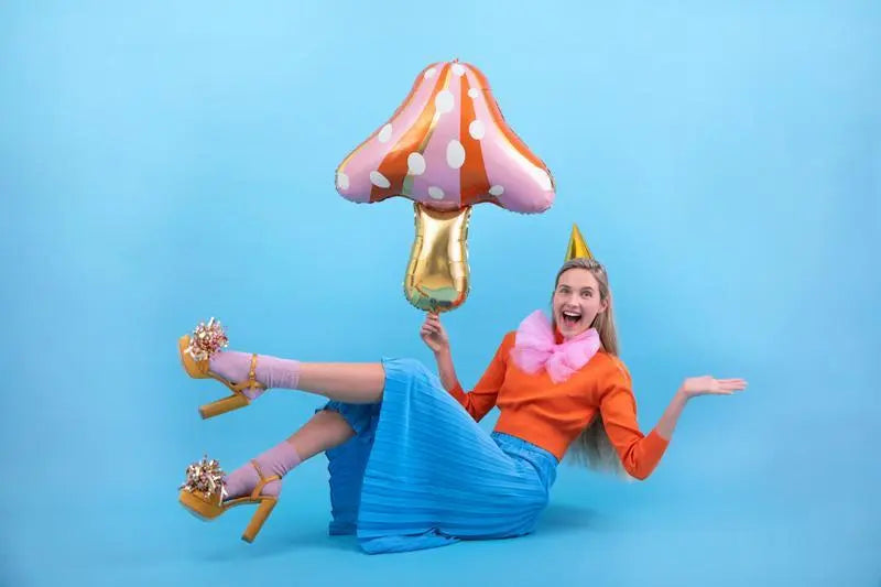 Mushroom Foil Balloon 75cm Party Deco