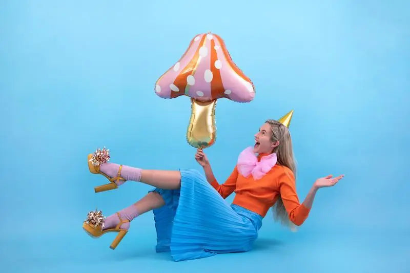 Mushroom Foil Balloon 75cm Party Deco
