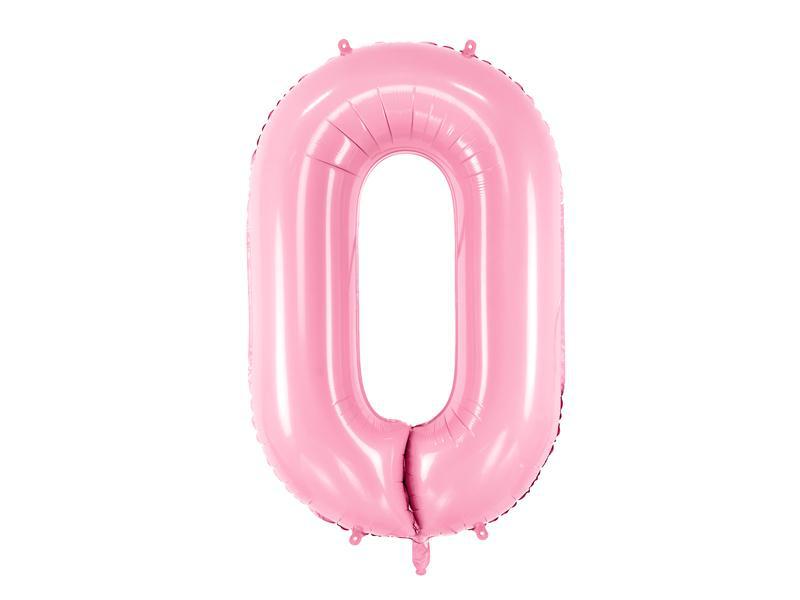 Pastel Light Pink Foil Number Balloon 86cm Party Love