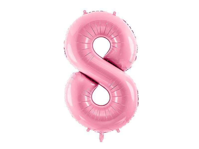 Pastel Light Pink Foil Number Balloon 86cm Party Love