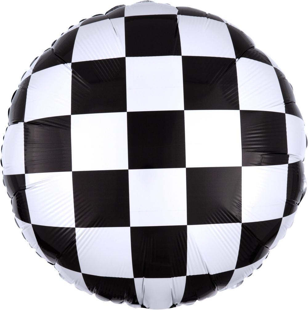 Racing Flag 45cm Checkerboard Race Balloon Anagram