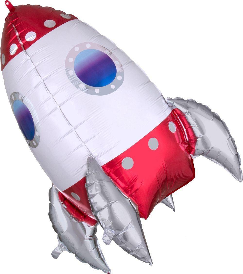 Rocket Ship Foil Balloon (55cm x 73cm) Anagram