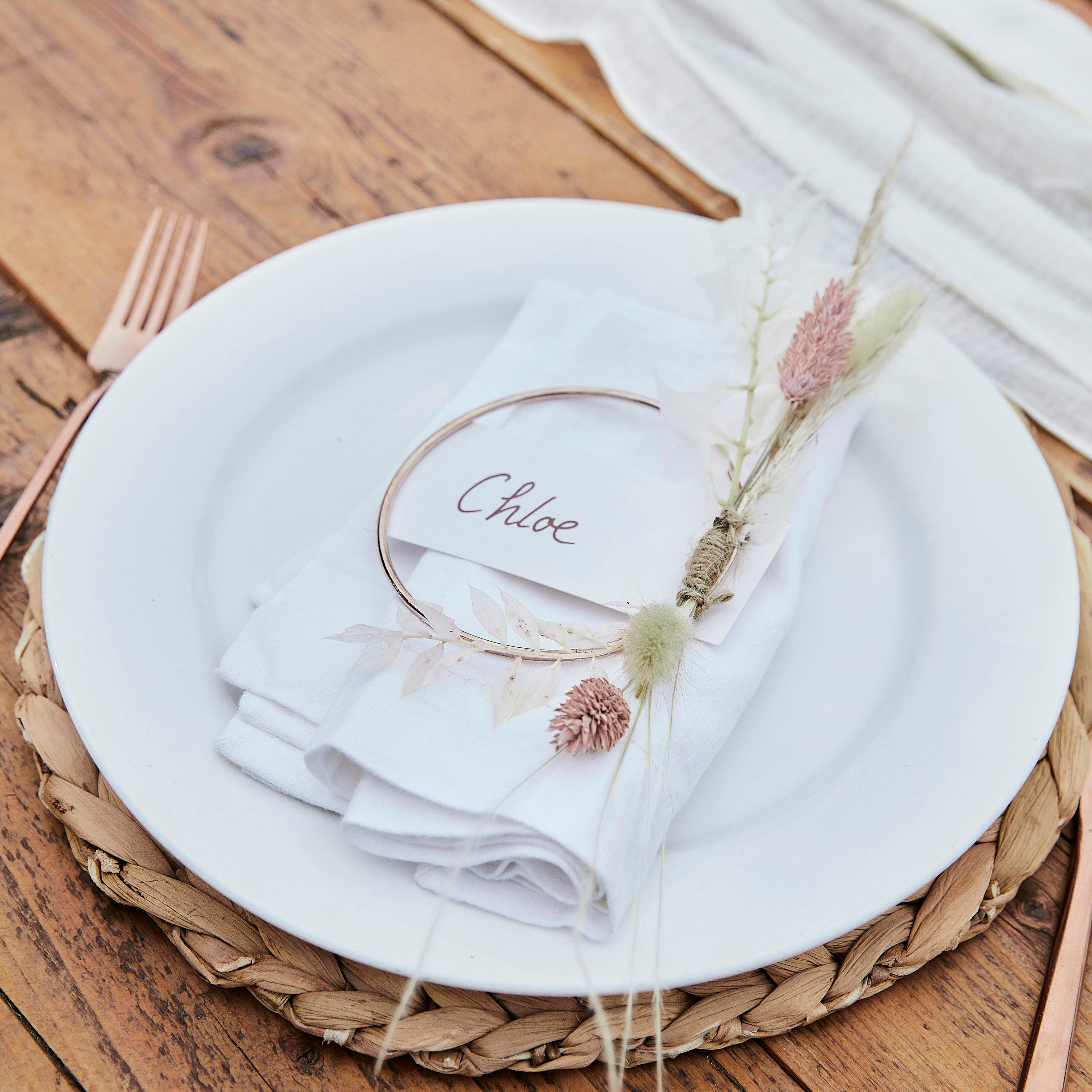 Rose Gold Contemporary Place Cards 4 Pack Ginger Ray