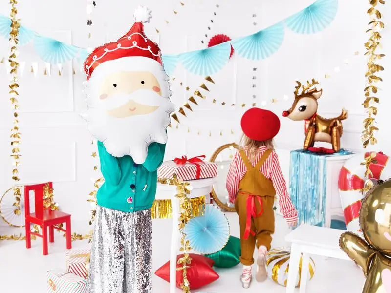 Santa Foil Christmas Balloon 60cm Party Deco