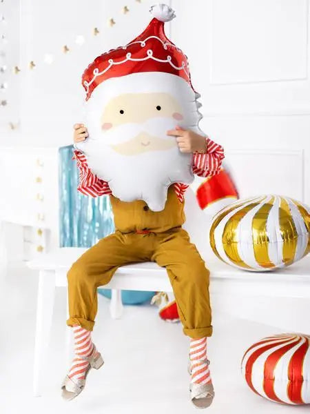 Santa Foil Christmas Balloon 60cm Party Deco