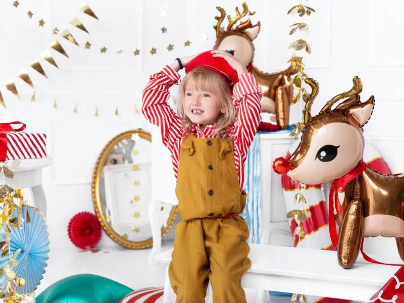 Standing up Reindeer Foil Christmas Balloon 62cm Party Deco