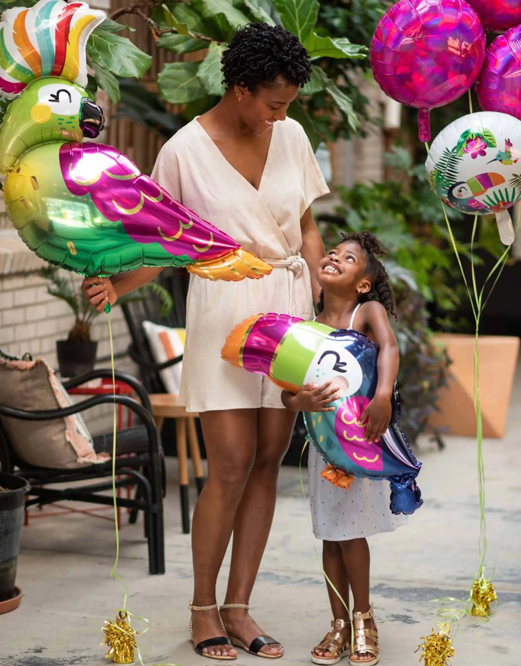 Tropical Parrot Foil Balloon Anagram
