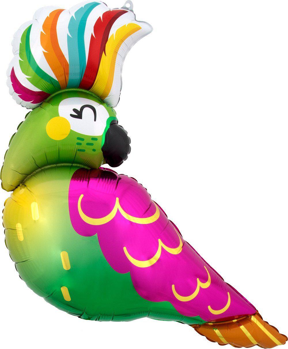Tropical Parrot Foil Balloon Anagram