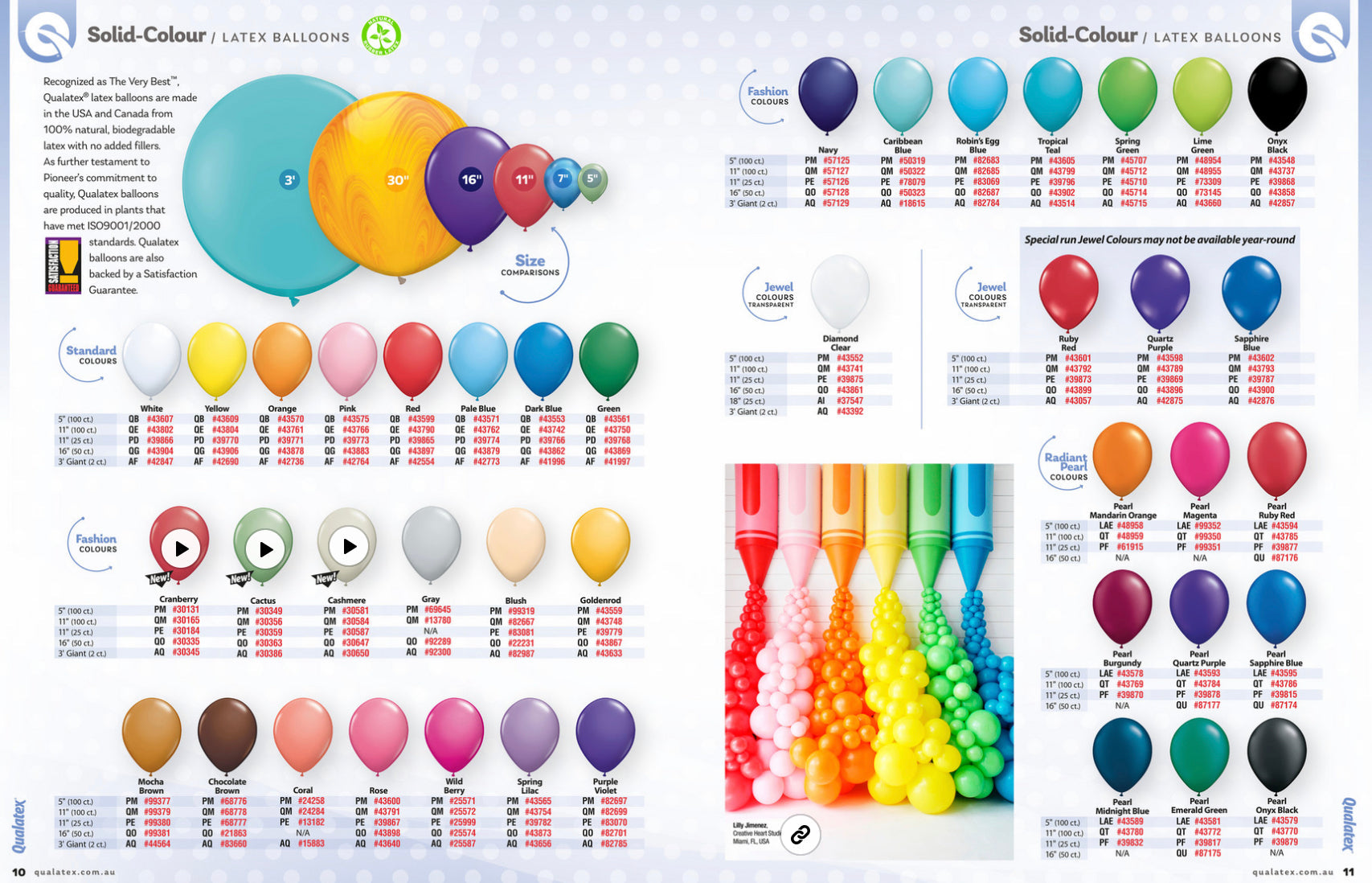 Qualatex Latex Balloon Chart 2023