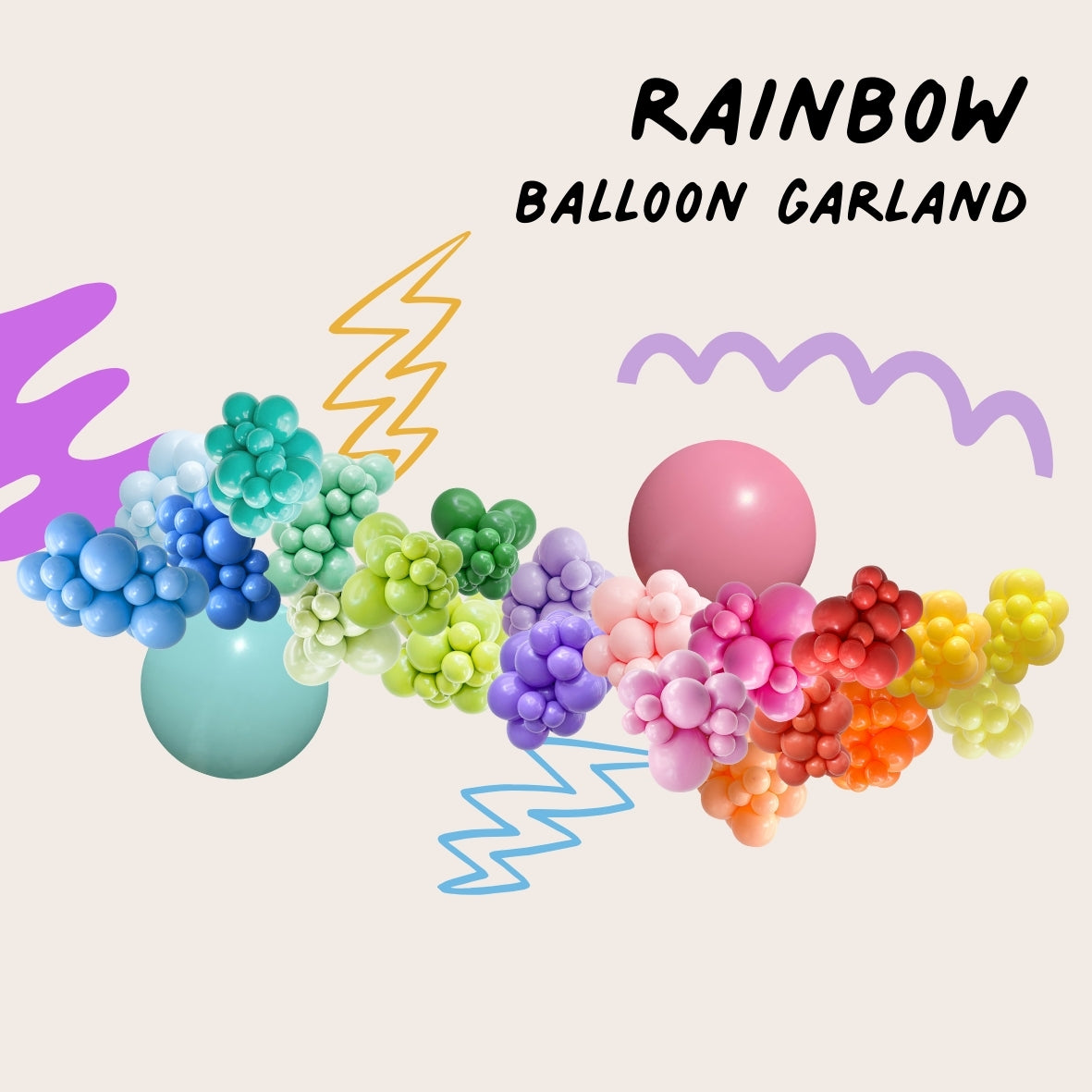 Rainbow Balloon Garland Kit - 5 options to choose from
