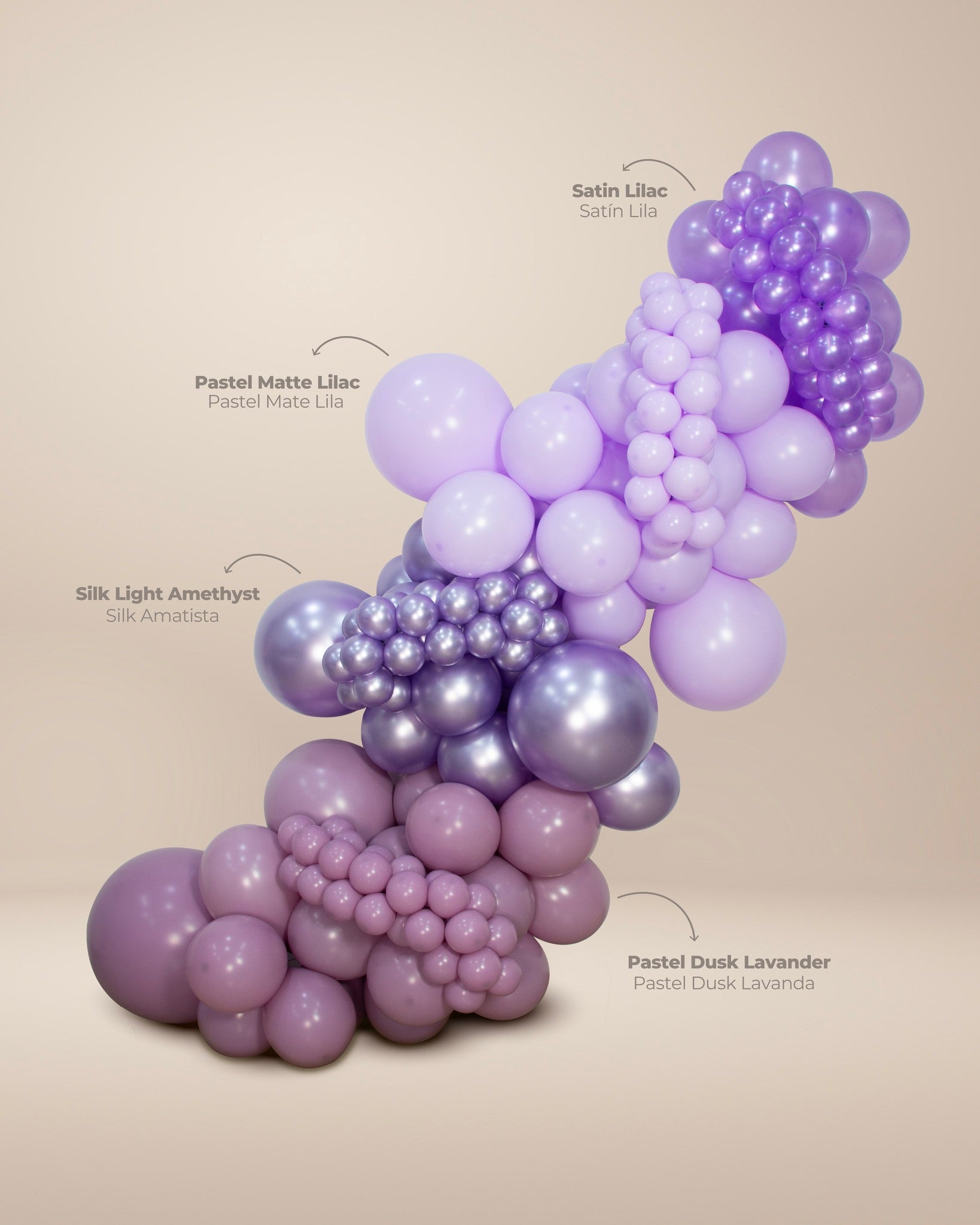 Sempertex Purple Pastel Matte Lilac 650 Latex Balloons