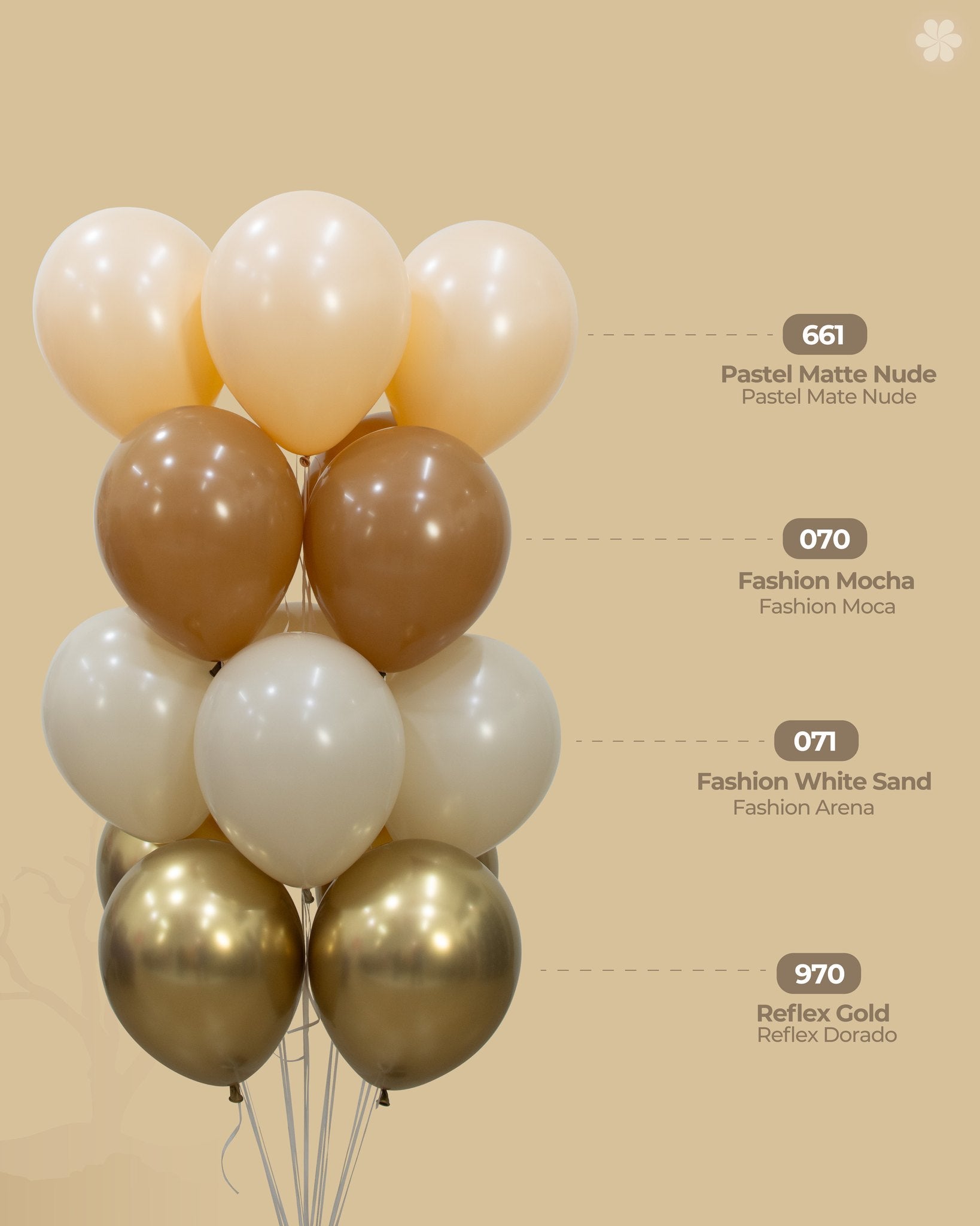 Sempertex Mocha 070 Latex Balloons