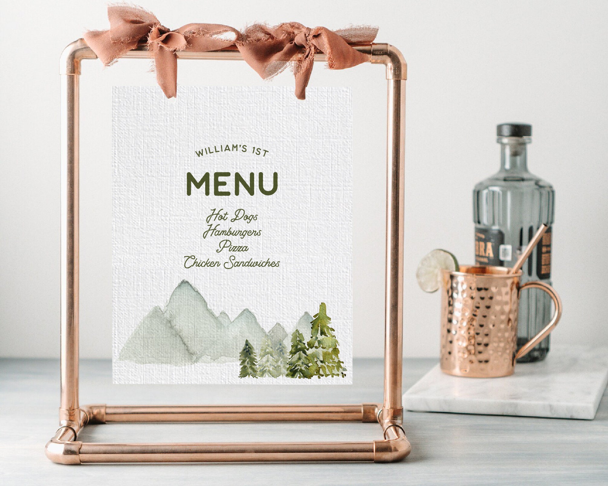 Explore Woodland Forest Party Printables Editable Instant Download 612