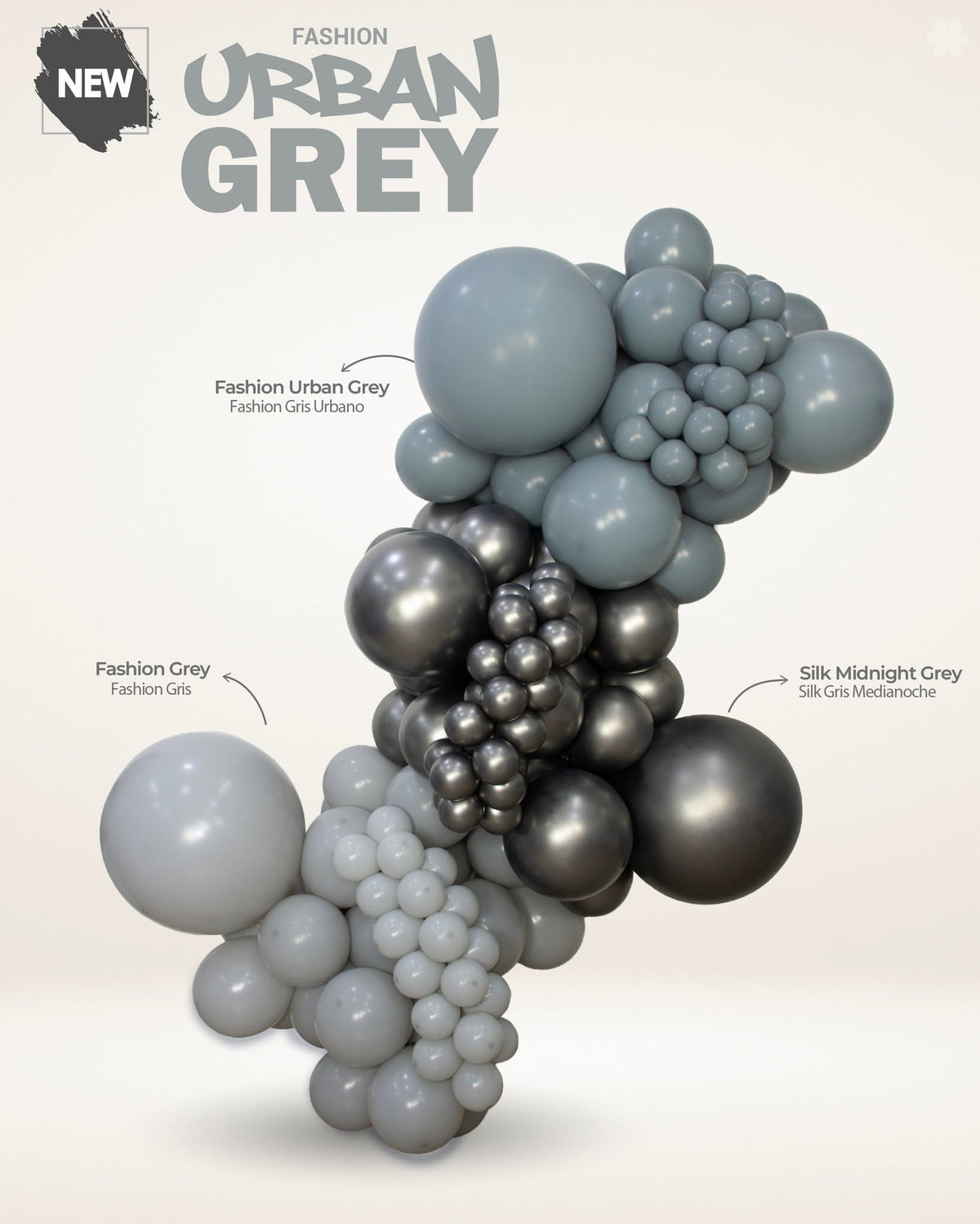 Sempertex Fashion Urban Grey 082 Latex Balloons