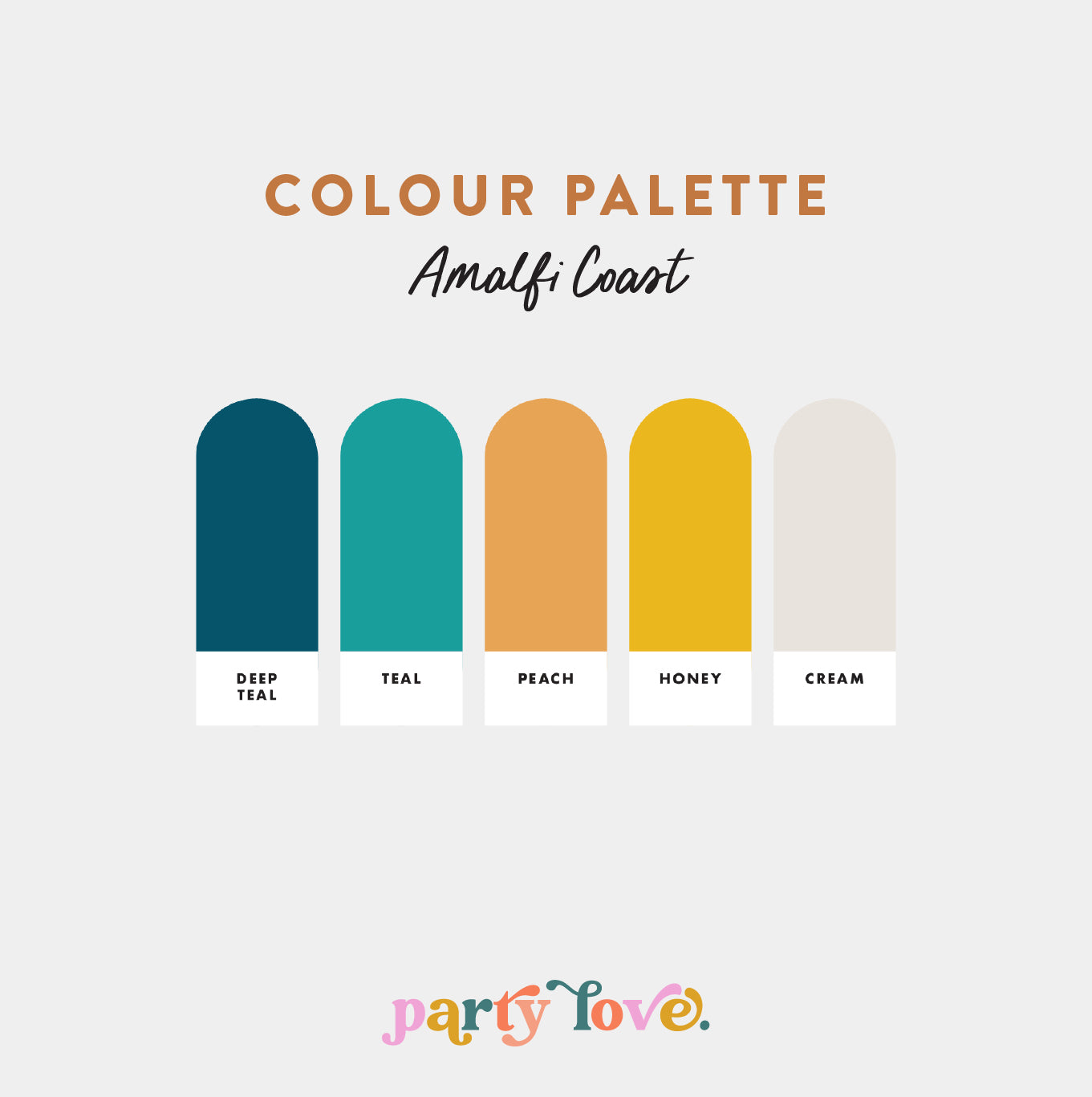 Amalfi Coast – Teal, Peach, Honey Balloon Garland Kit