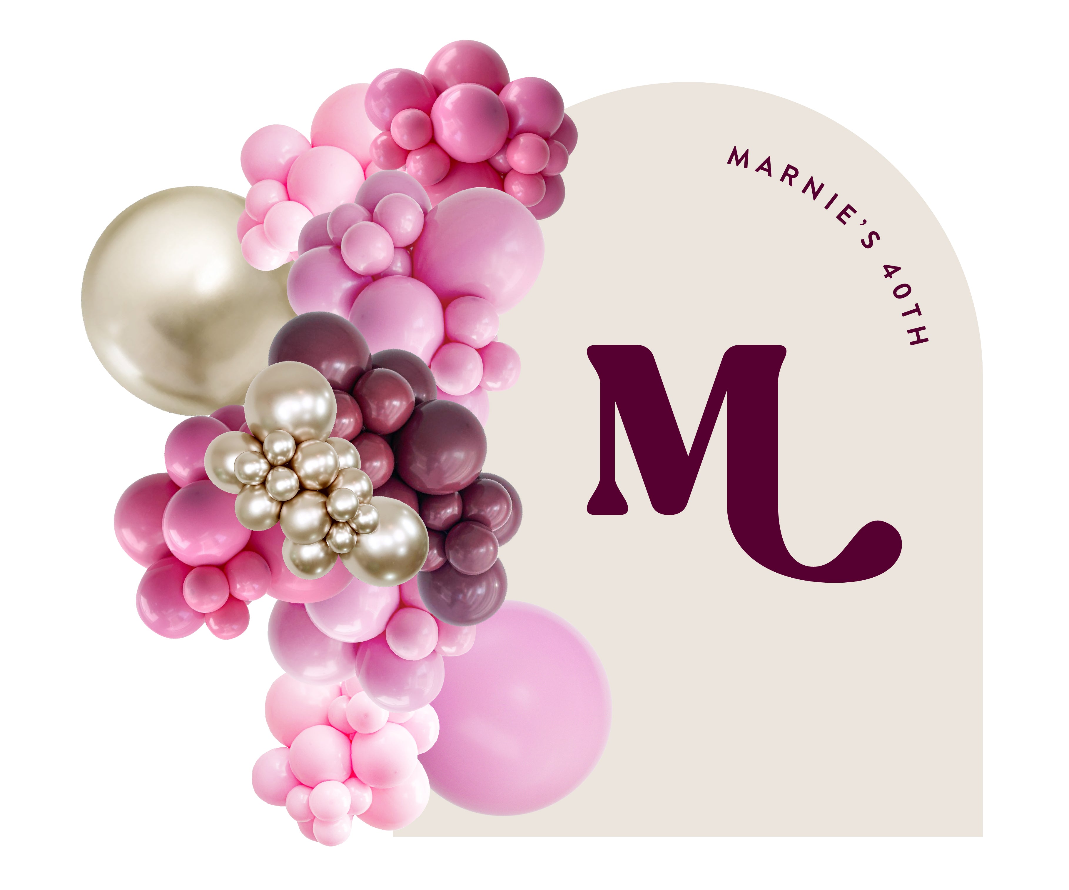 Berry Bon Bon Balloon Garland Inspiration