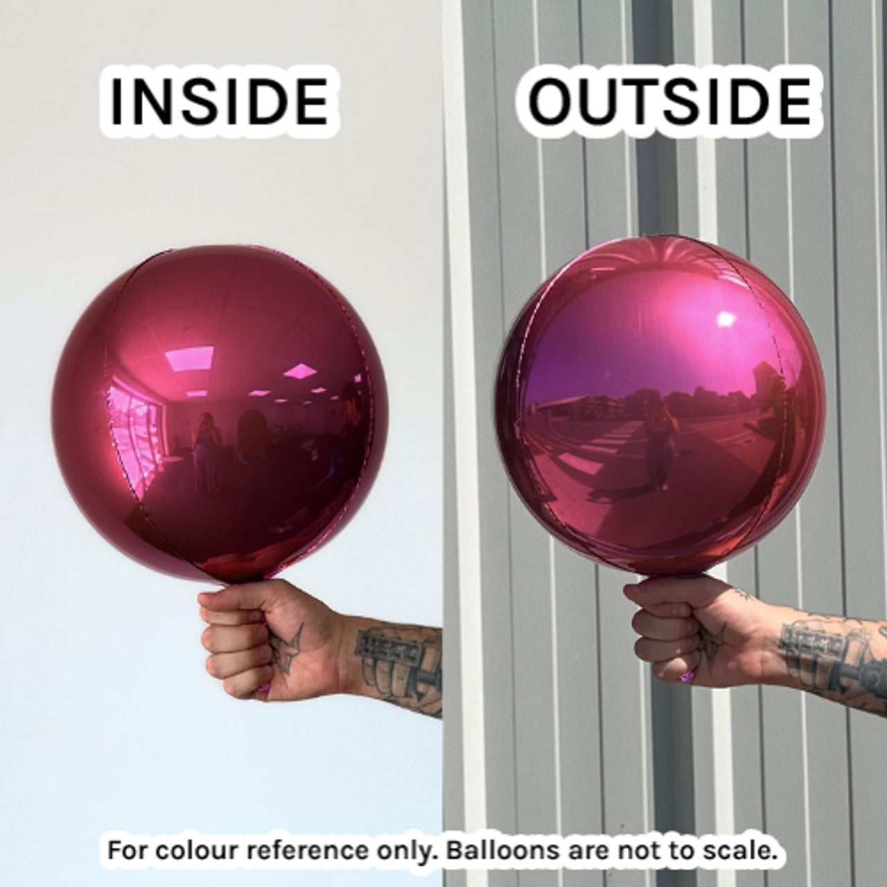 Burgundy 50cm Foil 4D round ball balloon