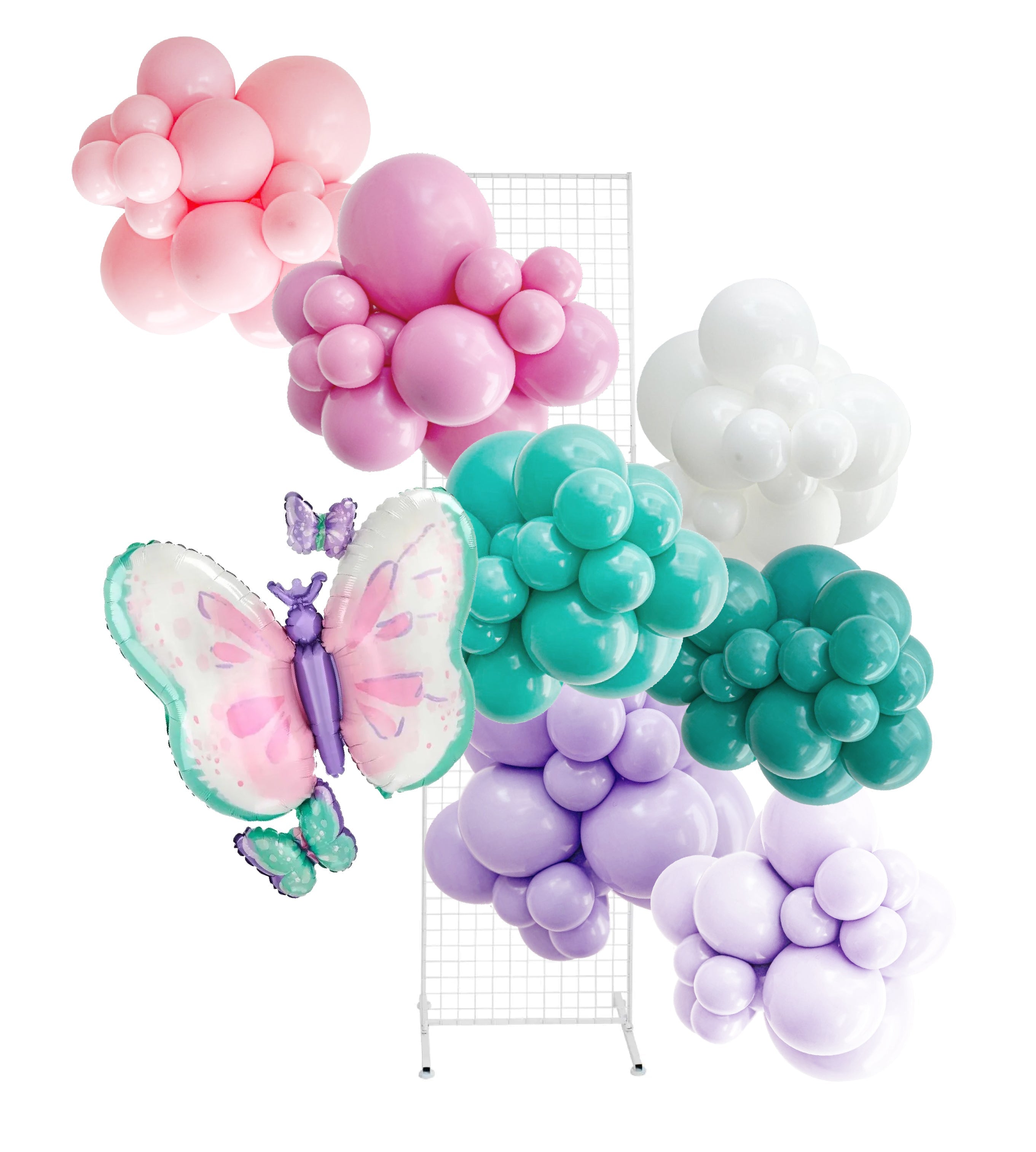 Butterfly Teal Pink Balloon Garland Kit Party Love Balloons