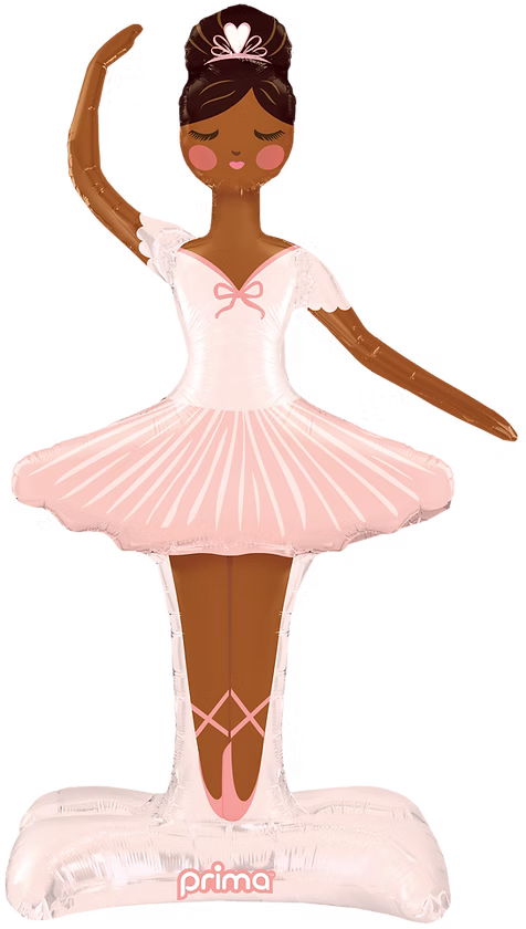 Ballerina Standing foil balloon 125cm Air fill