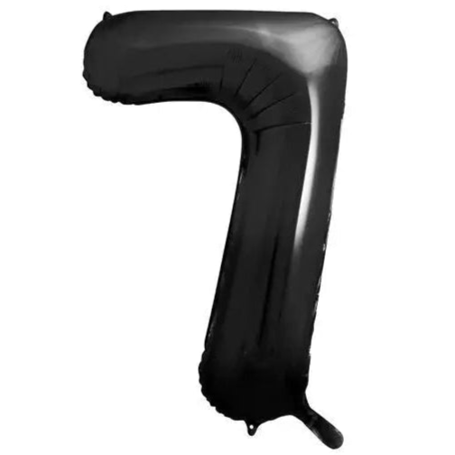 Black Foil Number 7 Balloon 86cm Party Deco