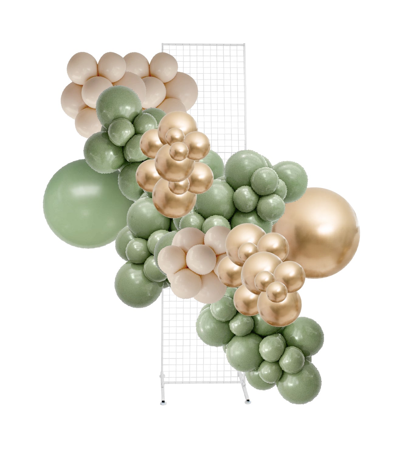 Botanical – Eucalyptus, Gold & White Sand Balloon Garland Kit